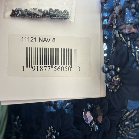 Mac Duggal 11121 NWT EMBELLISHED ILLUSION LONG SLEEVE A LINE GOWN - Picture 10 of 14